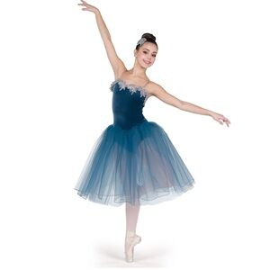 Elegant Blue Ballet Tutu Costume CXL
